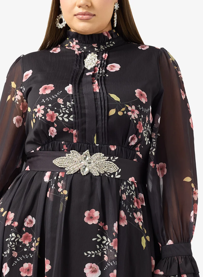 Khizana Plus size Floral Print Dress
